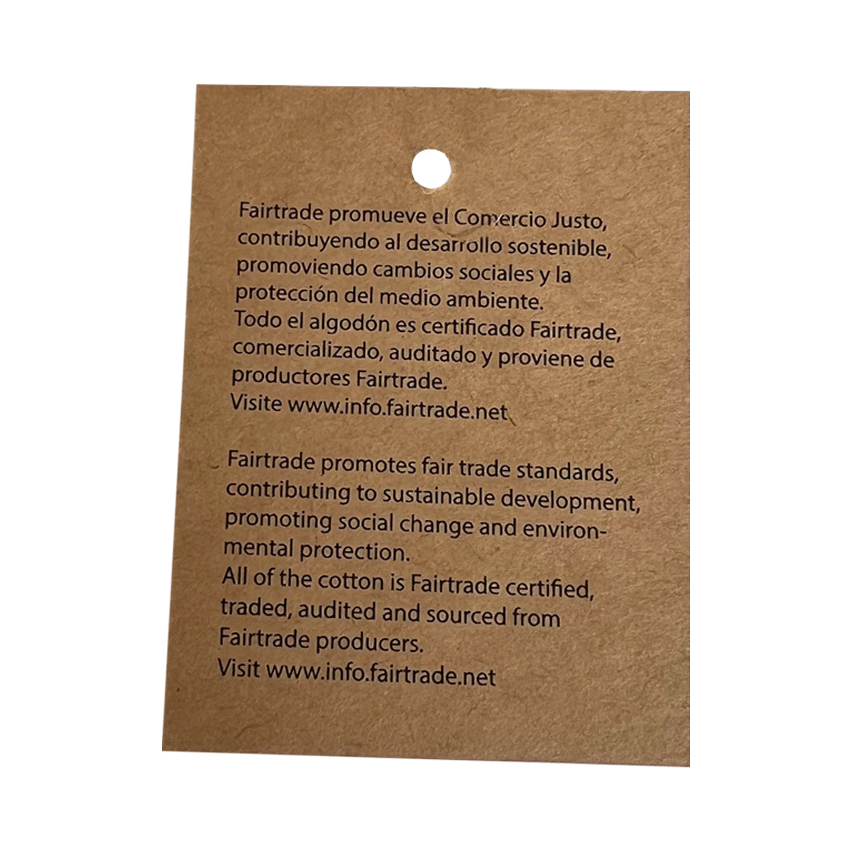 information card fairtrade cotton